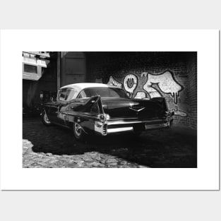 Cadillac, black white Posters and Art